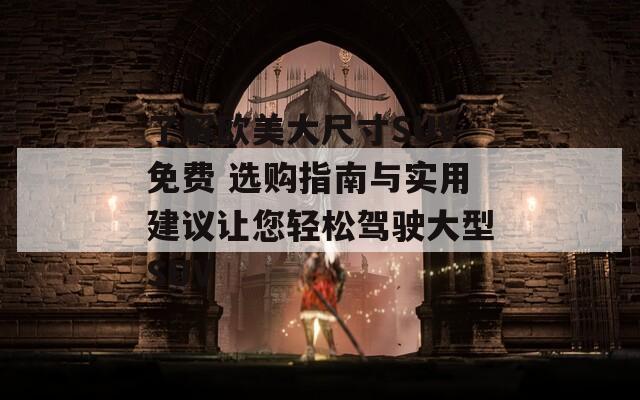 了解歐美大尺寸SUV免費(fèi) 選購(gòu)指南與實(shí)用建議讓您輕松駕駛大型SUV
