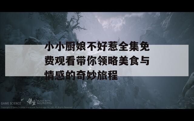 小小廚娘不好惹全集免費觀看帶你領(lǐng)略美食與情感的奇妙旅程