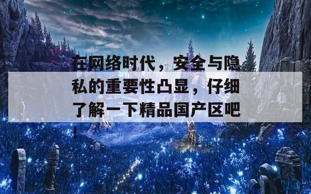 在網絡時代，安全與隱私的重要性凸顯，仔細了解一下精品國產區(qū)吧！