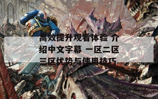 高效提升觀看體驗(yàn) 介紹中文字幕 一區(qū)二區(qū)三區(qū)優(yōu)勢(shì)與使用技巧