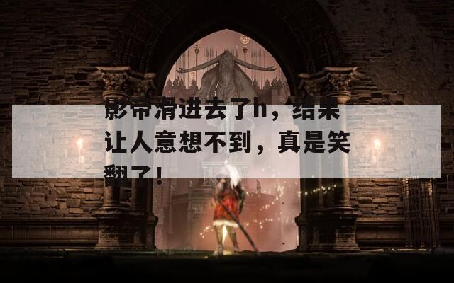 影帝滑進(jìn)去了h，結(jié)果讓人意想不到，真是笑翻了！