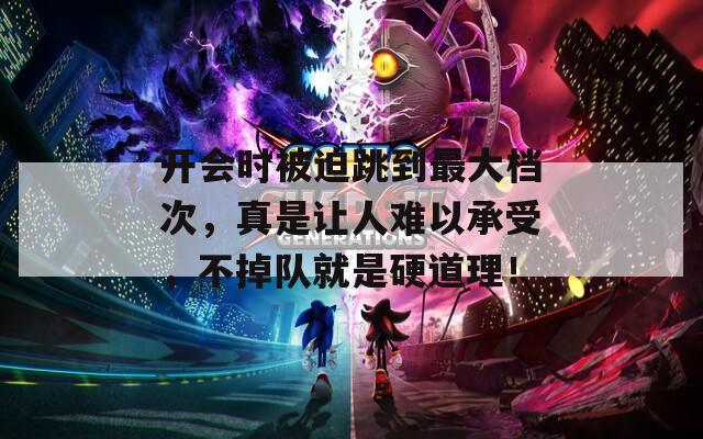 開(kāi)會(huì)時(shí)被迫跳到最大檔次，真是讓人難以承受，不掉隊(duì)就是硬道理！
