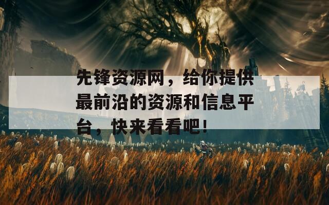 先鋒資源網(wǎng)，給你提供最前沿的資源和信息平臺(tái)，快來看看吧！