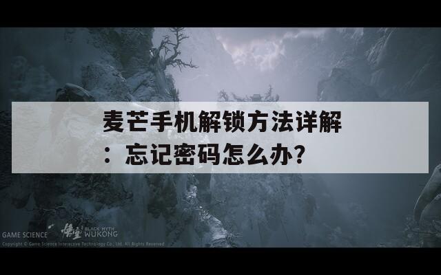麥芒手機解鎖方法詳解：忘記密碼怎么辦？