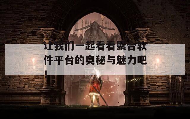 讓我們一起看看聚合軟件平臺的奧秘與魅力吧！