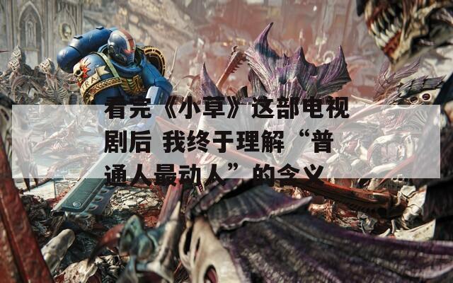 看完《小草》這部電視劇后 我終于理解“普通人最動人”的含義