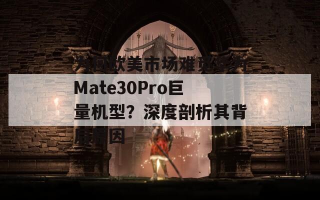 為何歐美市場(chǎng)難覓華為Mate30Pro巨量機(jī)型？深度剖析其背后原因