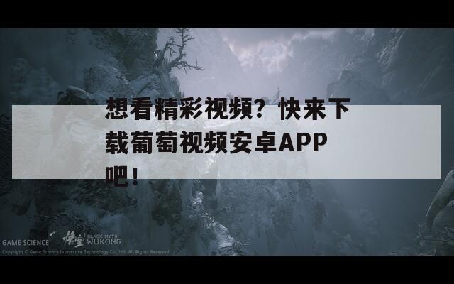 想看精彩視頻？快來下載葡萄視頻安卓APP吧！