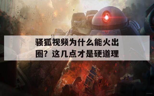 騷狐視頻為什么能火出圈？這幾點才是硬道理