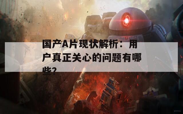 國(guó)產(chǎn)A片現(xiàn)狀解析：用戶真正關(guān)心的問(wèn)題有哪些？