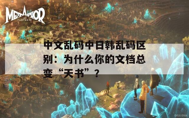 中文亂碼中日韓亂碼區(qū)別：為什么你的文檔總變“天書”？