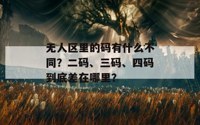 無人區(qū)里的碼有什么不同？二碼、三碼、四碼到底差在哪里？
