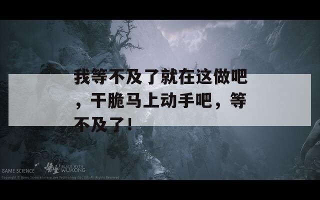 我等不及了就在這做吧，干脆馬上動(dòng)手吧，等不及了！