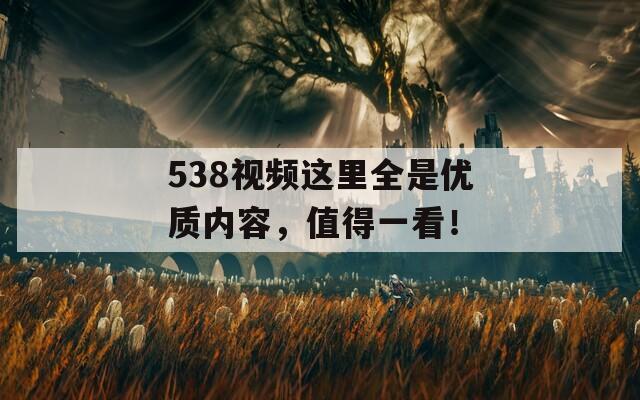 538視頻這里全是優(yōu)質(zhì)內(nèi)容，值得一看！