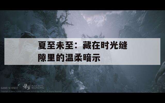 夏至未至：藏在時(shí)光縫隙里的溫柔暗示