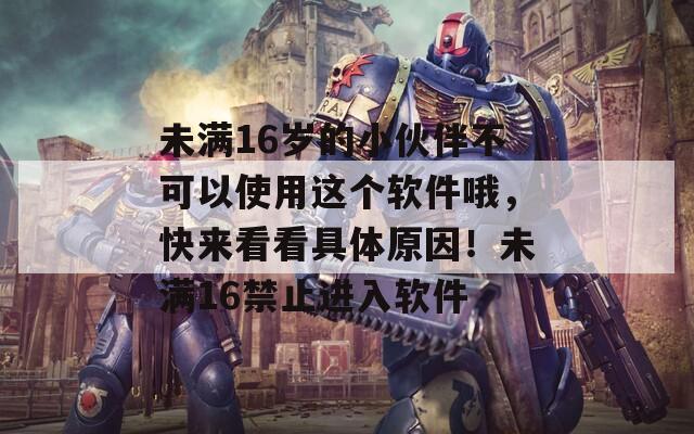 未滿16歲的小伙伴不可以使用這個軟件哦，快來看看具體原因！未滿16禁止進(jìn)入軟件