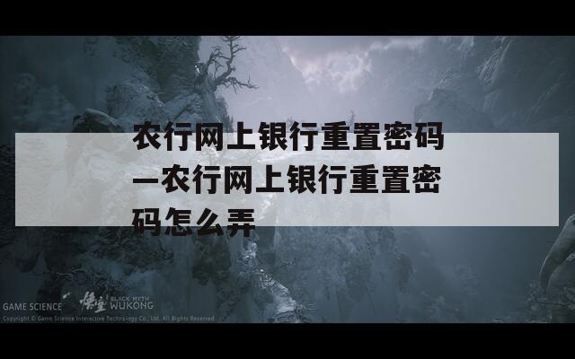 農行網上銀行重置密碼—農行網上銀行重置密碼怎么弄
