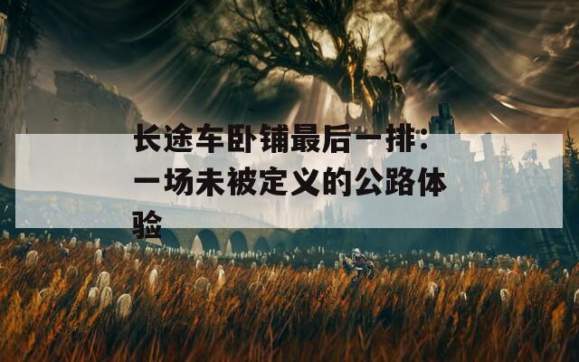 長(zhǎng)途車(chē)臥鋪?zhàn)詈笠慌牛阂粓?chǎng)未被定義的公路體驗(yàn)