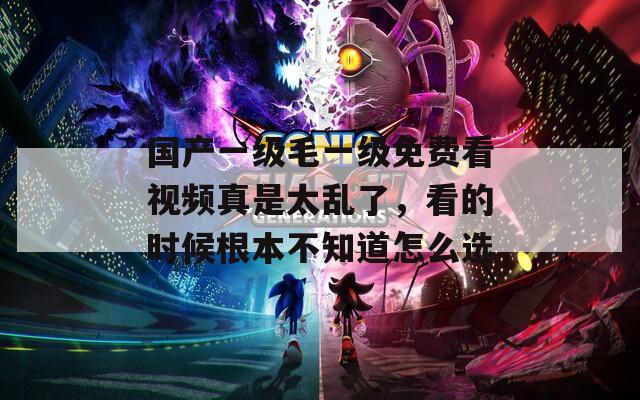 國產(chǎn)一級毛一級免費(fèi)看視頻真是太亂了，看的時候根本不知道怎么選