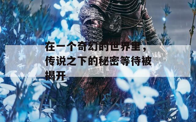 在一個(gè)奇幻的世界里，傳說(shuō)之下的秘密等待被揭開(kāi)