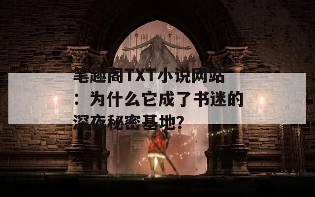 筆趣閣TXT小說(shuō)網(wǎng)站：為什么它成了書(shū)迷的深夜秘密基地？