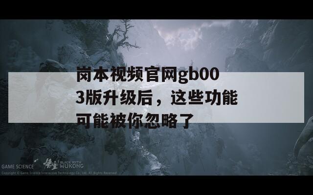 崗本視頻官網(wǎng)gb003版升級(jí)后，這些功能可能被你忽略了