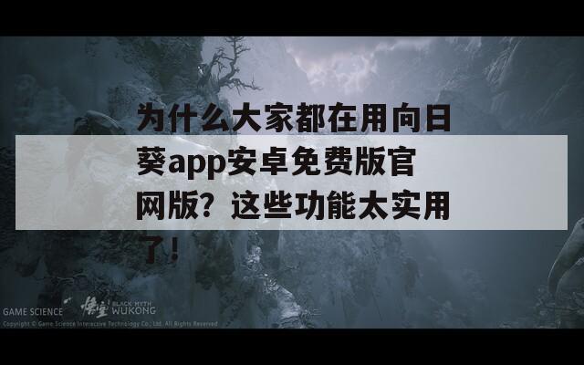 為什么大家都在用向日葵app安卓免費(fèi)版官網(wǎng)版？這些功能太實(shí)用了！
