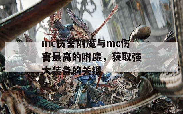 mc傷害附魔與mc傷害最高的附魔，獲取強(qiáng)大裝備的關(guān)鍵