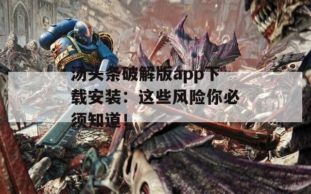 湯頭條破解版app下載安裝：這些風(fēng)險(xiǎn)你必須知道！