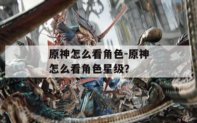 原神怎么看角色-原神怎么看角色星級？