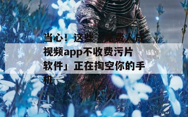 當(dāng)心！這些「免費(fèi)人成視頻app不收費(fèi)污片軟件」正在掏空你的手機(jī)